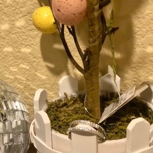 Set of 2 Moissanite 925 Silver Bands